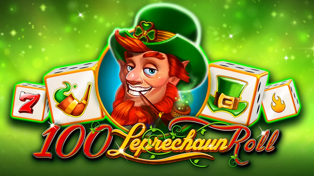 Tampilan visual slot 100 Leprechaun Roll dengan nuansa keberuntungan